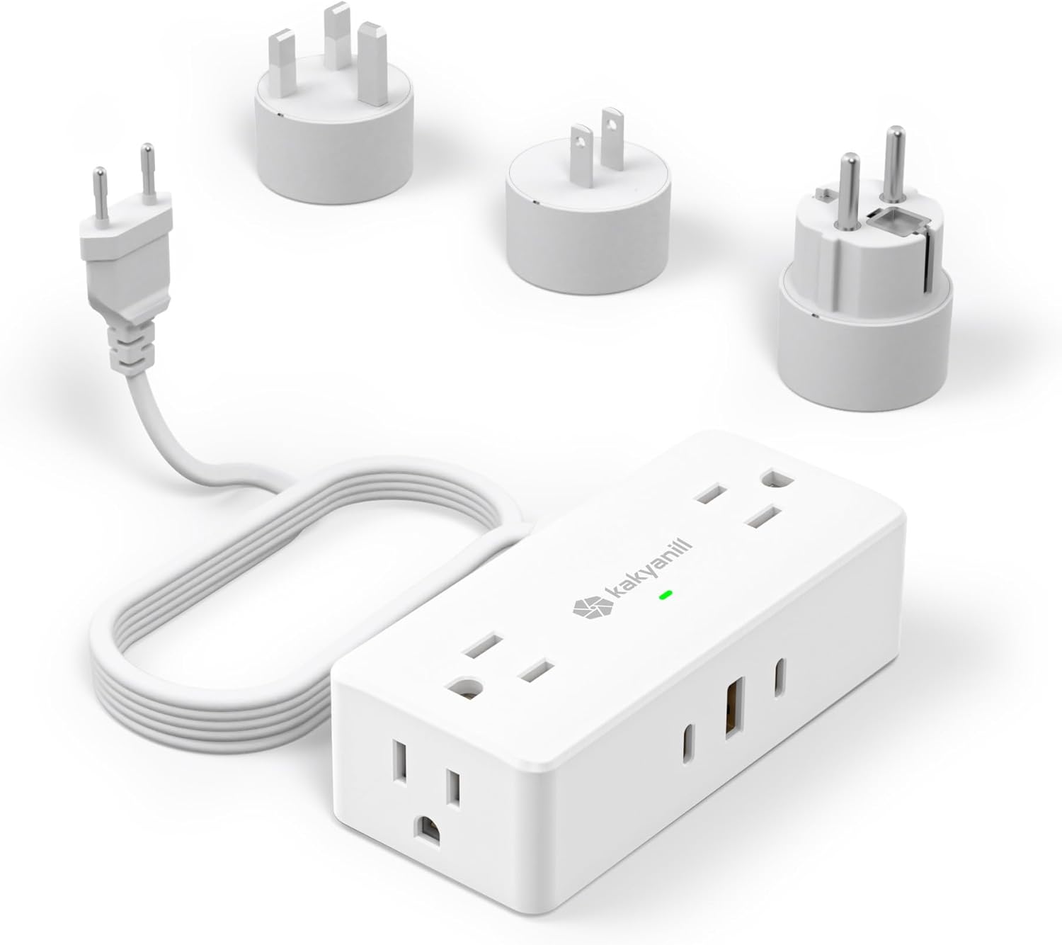 UK Adapters for Travel, US to UK Plug Adapter, 6 AC Outlets, 4 USB Ports (2 USB C), 3ft Wrapped Around Extension Cord, Type G Plug Adapter, for UK Ireland Hong Kong Travel