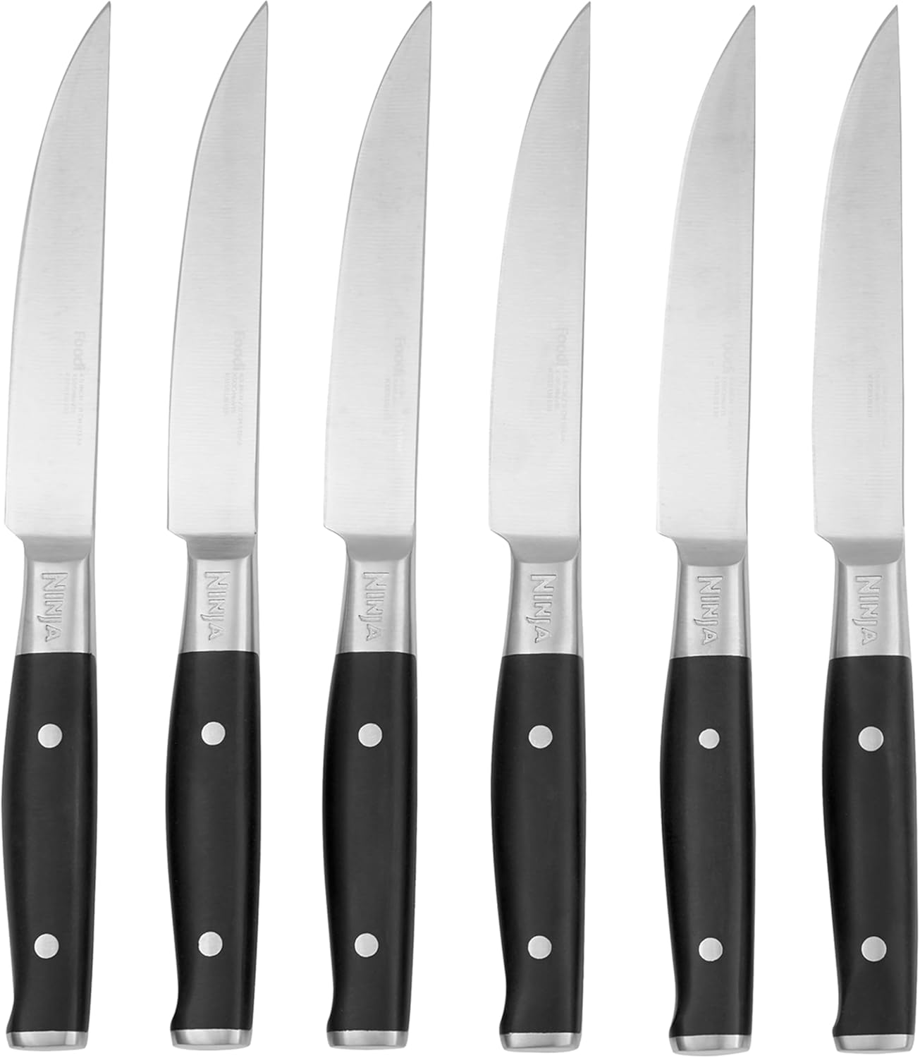 Ninja Foodi StaySharp Knife Block with Integrated Sharpener; 5 Knives and Scissors (1 pair), Sharp 6-Piece Knife Set; Chef, Bread, Slicing, Utility, Paring Knives & Scissors, Stainless Steel, K32006UK