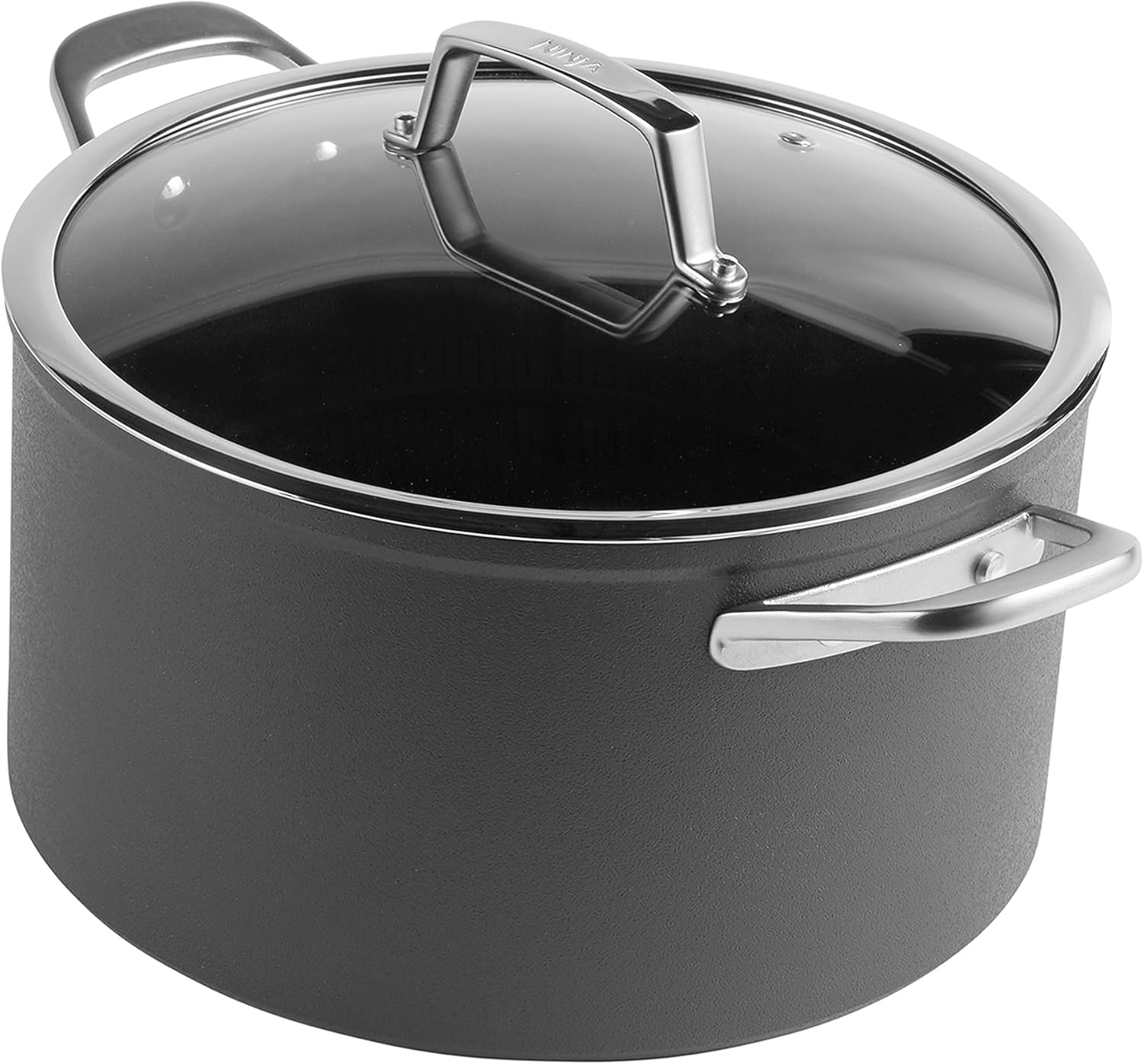 Ninja ZEROSTICK Premium 5-Piece Pan Set, Long Lasting Non-Stick, 3x Saucepans with Glass Lids, 1x Milk Pan, 1x Frying Pan, Hard Anodised Aluminium, Induction Compatible, Grey C35000UK