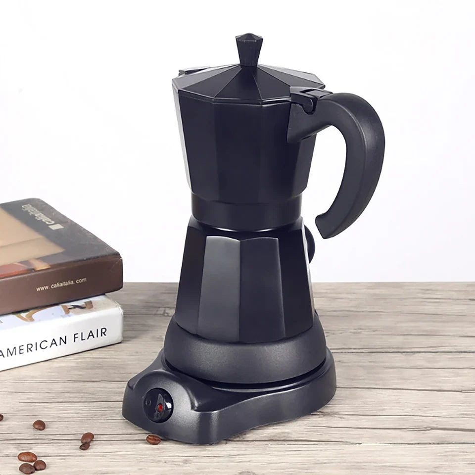 Espresso Maker Electric Coffee Maker Aluminium Mocha Pot Espresso Jug Coffee Maker With Electric Hob 300 Ml 6 Cups