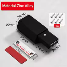 2pcs Magnetic Door Catch Latch -Invisible Strong Adhesion, Drill-Free Mount, Seamless Release- Ideal for Cabinets, Sliding Doors