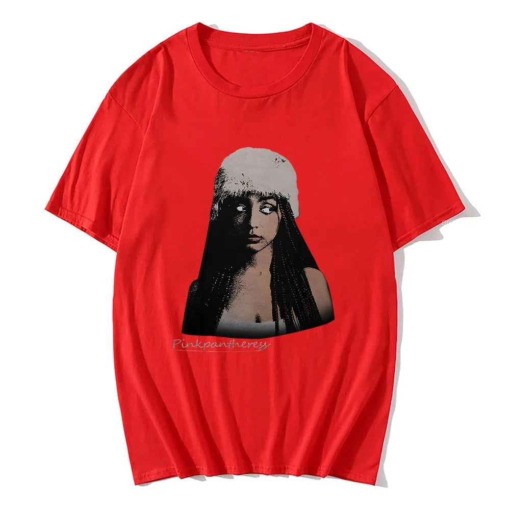 Singer PinkPantheress T-shirt Camisas De Hombre Hip Hop Cotton Comfortable Tee-shirt Short Sleeve Summer Women Tshirts Harajuku
