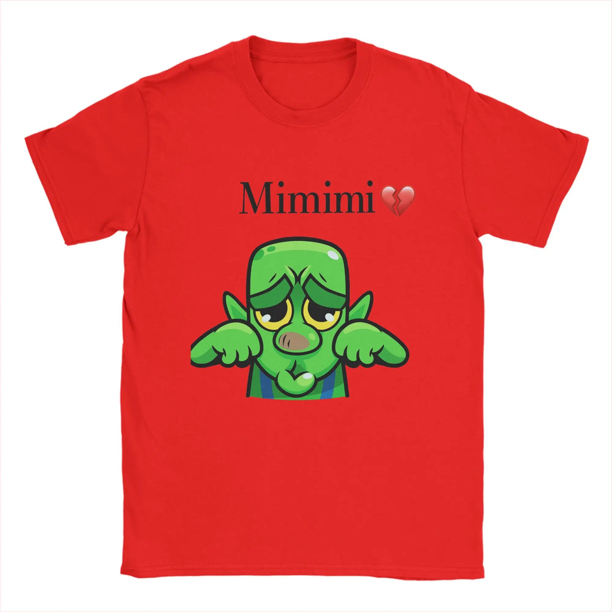 Mimimi Clash Royale Goblin Crying T Shirt Men 100% Cotton Funny T-Shirts Crewneck  Tees Short Sleeve Clothing Adult