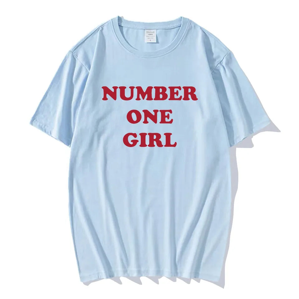 ROSÉ Rosie Number One Girl T-shirt APT 2025 New Fashion Tshirts Short Sleeve Cotton Summer Tee-shirt for Men/Women Loose Tees