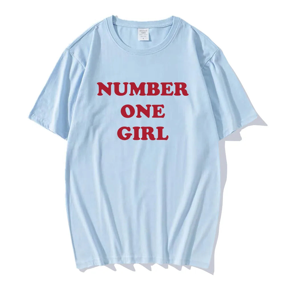 ROSÉ Rosie Number One Girl T-shirt APT 2025 New Fashion Tshirts Short Sleeve Cotton Summer Tee-shirt for Men/Women Loose Tees