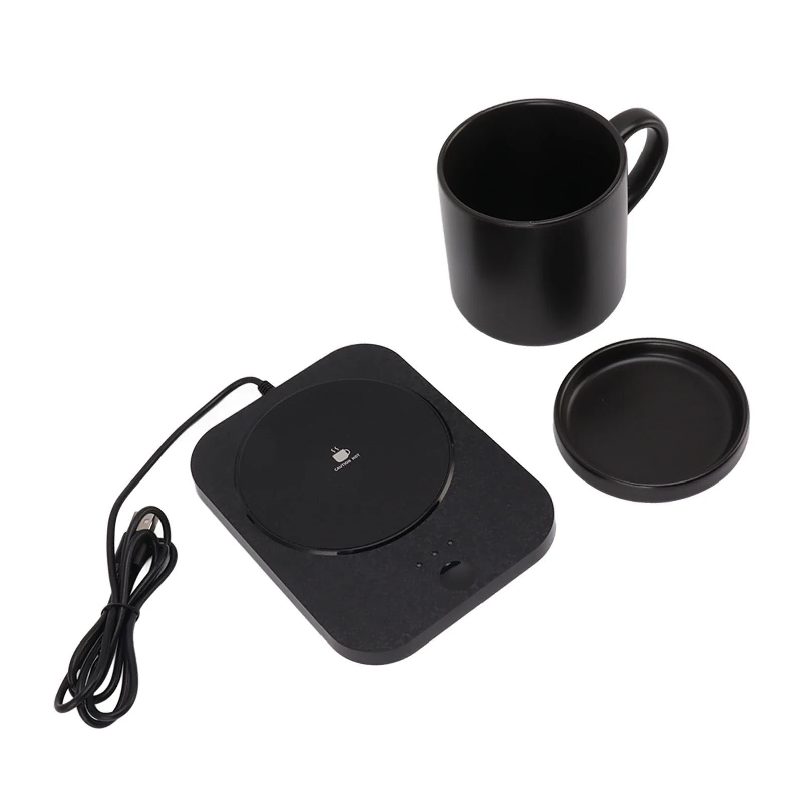 Coffee Mug Electric Warmer Intelligent 55℃ Constant Warm USB Power Supply Beverage Warmer with Ceramic Cup for Desk 5V