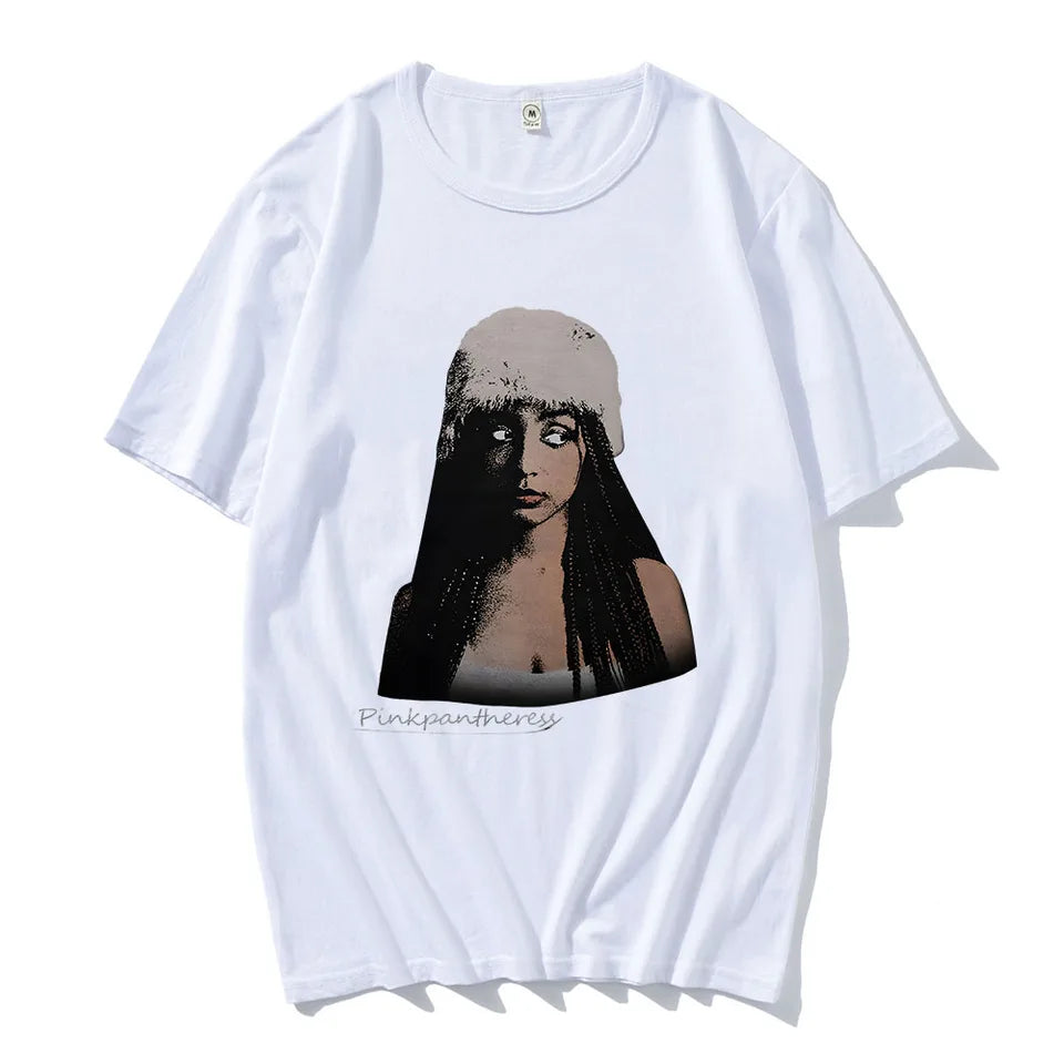 Singer PinkPantheress T-shirt Camisas De Hombre Hip Hop Cotton Comfortable Tee-shirt Short Sleeve Summer Women Tshirts Harajuku
