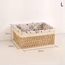 Handmade Woven Storage Basket Multi-purpose Snack Organizer Baskets