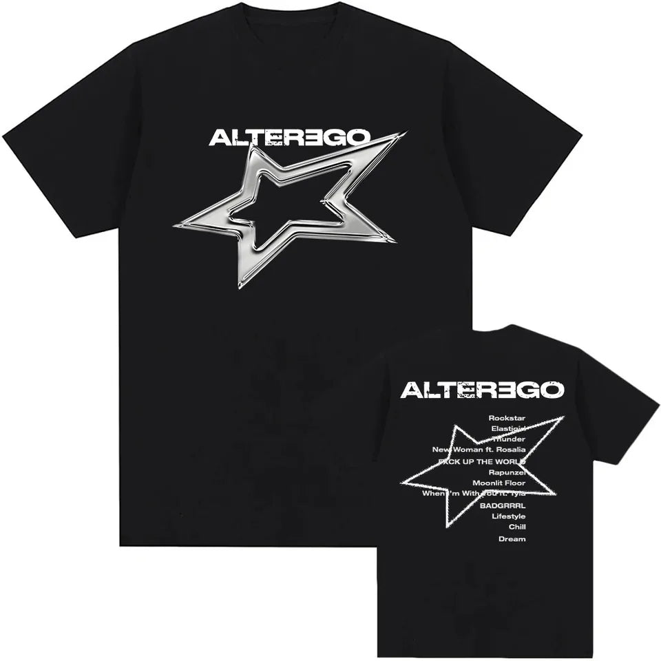 Koran Singer Album Alter Ego Graphic Tshirts LISA Fashion Hip Hop Streetwear Unisex Summer Cotton Tees Men Women Clothing Male