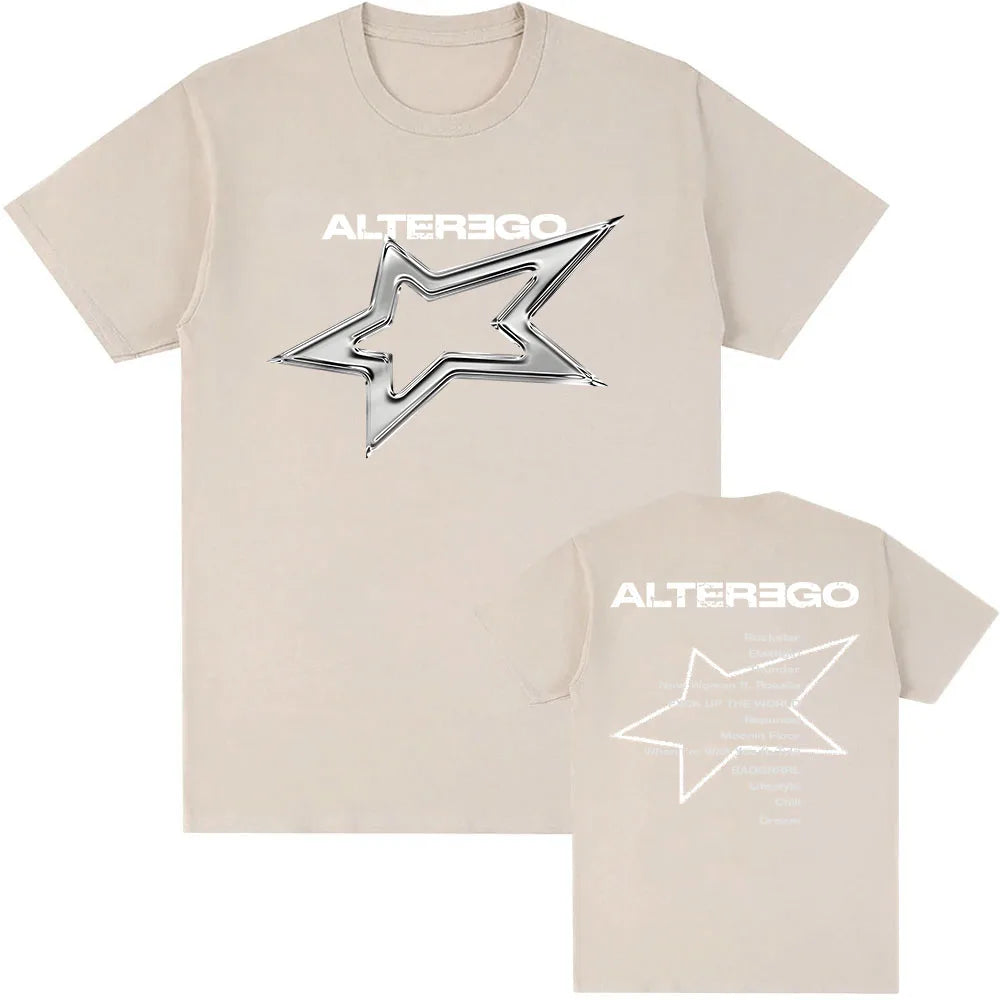 Koran Singer Album Alter Ego Graphic Tshirts LISA Fashion Hip Hop Streetwear Unisex Summer Cotton Tees Men Women Clothing Male