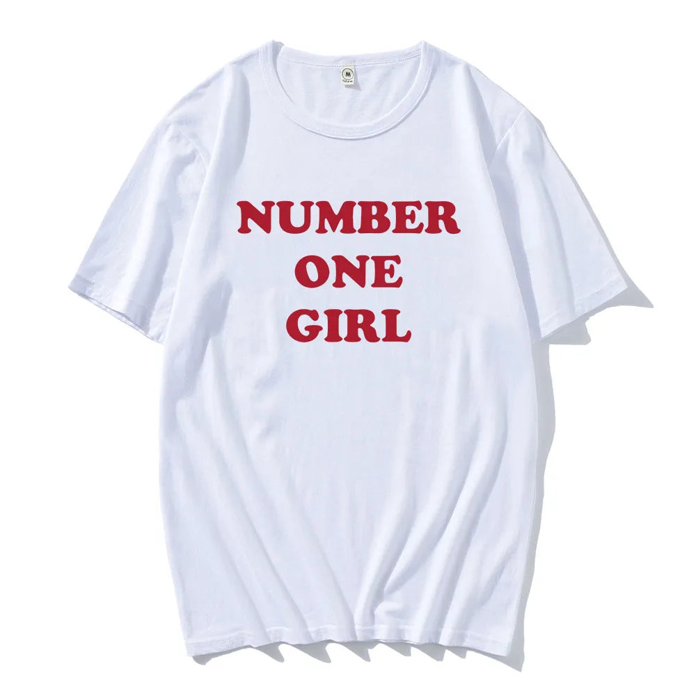 ROSÉ Rosie Number One Girl T-shirt APT 2025 New Fashion Tshirts Short Sleeve Cotton Summer Tee-shirt for Men/Women Loose Tees