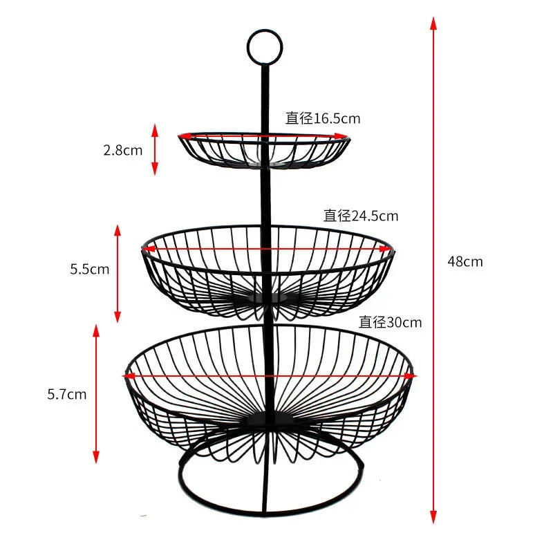 Creative Fruit Plate for Living Room, Nordic Style, Multi-functional Fruit Basket, Snack Basin, Coffee Table