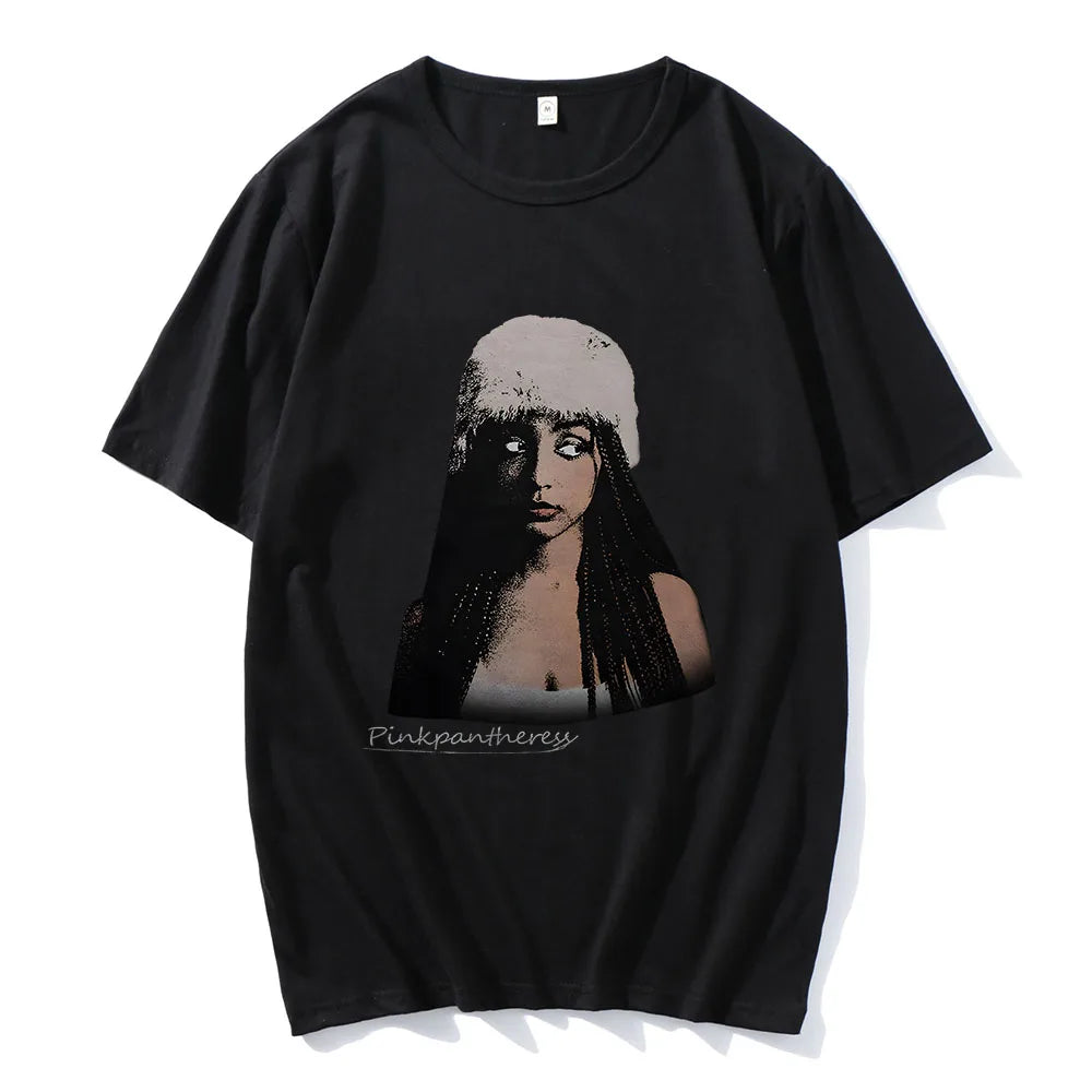 Singer PinkPantheress T-shirt Camisas De Hombre Hip Hop Cotton Comfortable Tee-shirt Short Sleeve Summer Women Tshirts Harajuku