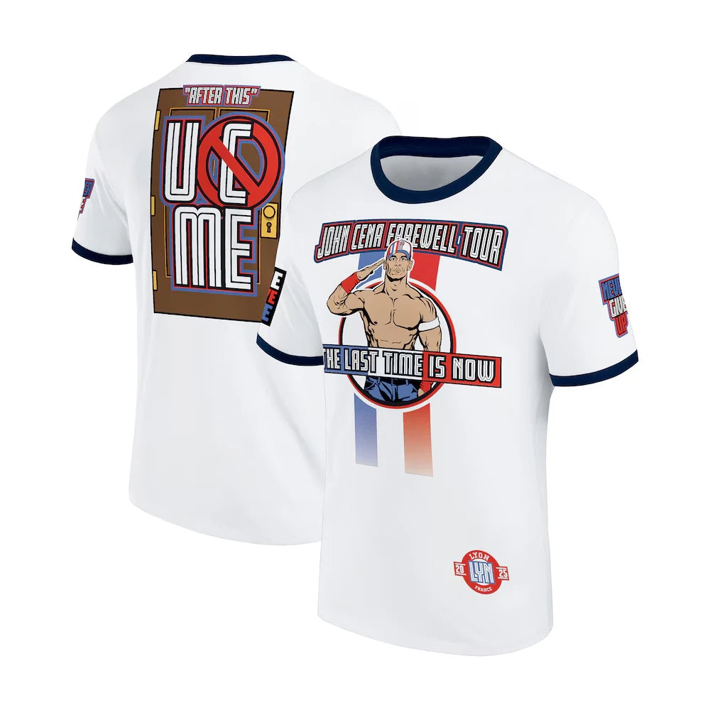 Men's White John Cena Farewell Tour 2025 Lyon T-Shirt New Quick Dry Sports Short-sleeved Daily Casual Oversized T-shirt Man