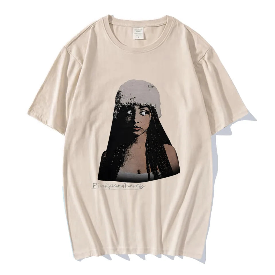 Singer PinkPantheress T-shirt Camisas De Hombre Hip Hop Cotton Comfortable Tee-shirt Short Sleeve Summer Women Tshirts Harajuku