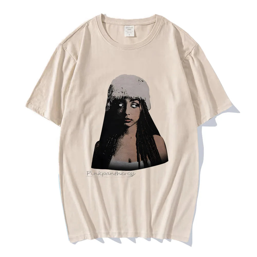 Singer PinkPantheress T-shirt Camisas De Hombre Hip Hop Cotton Comfortable Tee-shirt Short Sleeve Summer Women Tshirts Harajuku
