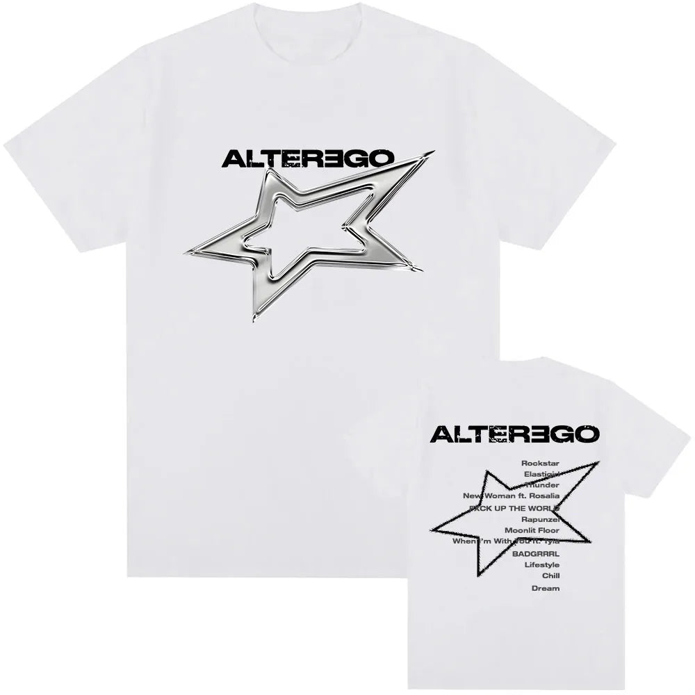 Koran Singer Album Alter Ego Graphic Tshirts LISA Fashion Hip Hop Streetwear Unisex Summer Cotton Tees Men Women Clothing Male