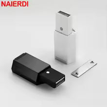 2pcs Magnetic Door Catch Latch -Invisible Strong Adhesion, Drill-Free Mount, Seamless Release- Ideal for Cabinets, Sliding Doors