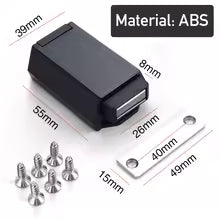 2pcs Magnetic Door Catch Latch -Invisible Strong Adhesion, Drill-Free Mount, Seamless Release- Ideal for Cabinets, Sliding Doors