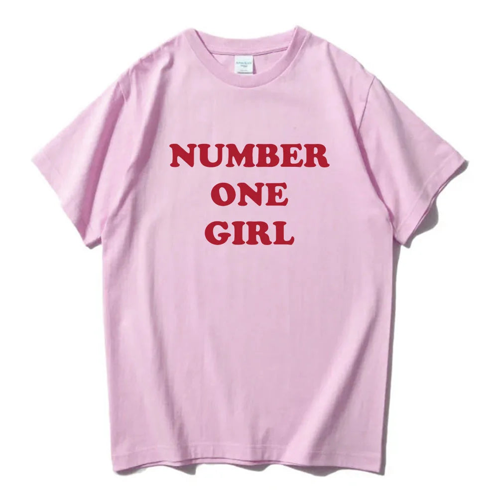 ROSÉ Rosie Number One Girl T-shirt APT 2025 New Fashion Tshirts Short Sleeve Cotton Summer Tee-shirt for Men/Women Loose Tees