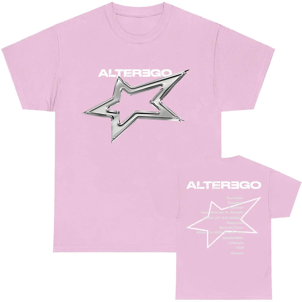 Koran Singer Album Alter Ego Graphic Tshirts LISA Fashion Hip Hop Streetwear Unisex Summer Cotton Tees Men Women Clothing Male