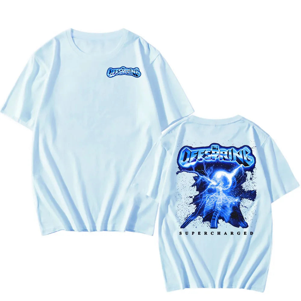 The Offspring: Supercharged Worldwide in 25 T-shirt New Album Tour Graphic Tshirts Summer Cotton Short Sleeve T Shirt for Mens
