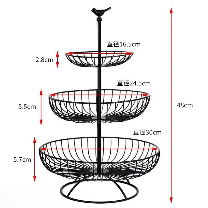 Creative Fruit Plate for Living Room, Nordic Style, Multi-functional Fruit Basket, Snack Basin, Coffee Table