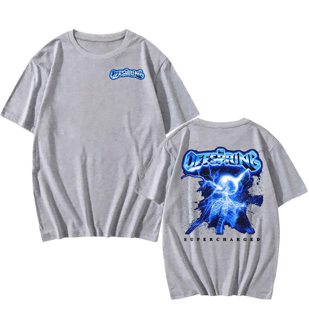 The Offspring: Supercharged Worldwide in 25 T-shirt New Album Tour Graphic Tshirts Summer Cotton Short Sleeve T Shirt for Mens