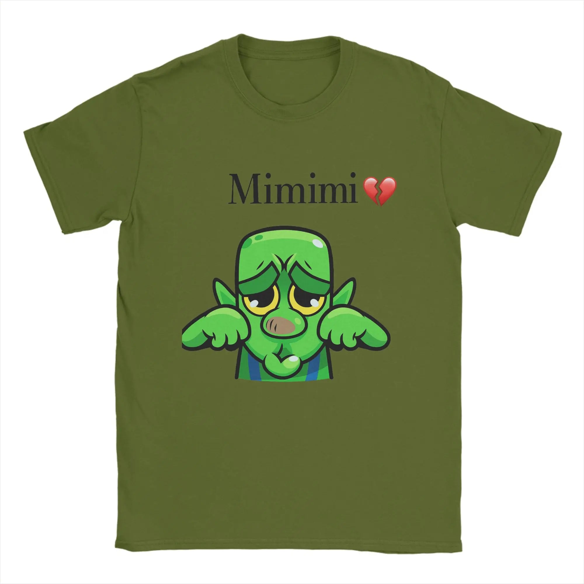Mimimi Clash Royale Goblin Crying T Shirt Men 100% Cotton Funny T-Shirts Crewneck  Tees Short Sleeve Clothing Adult