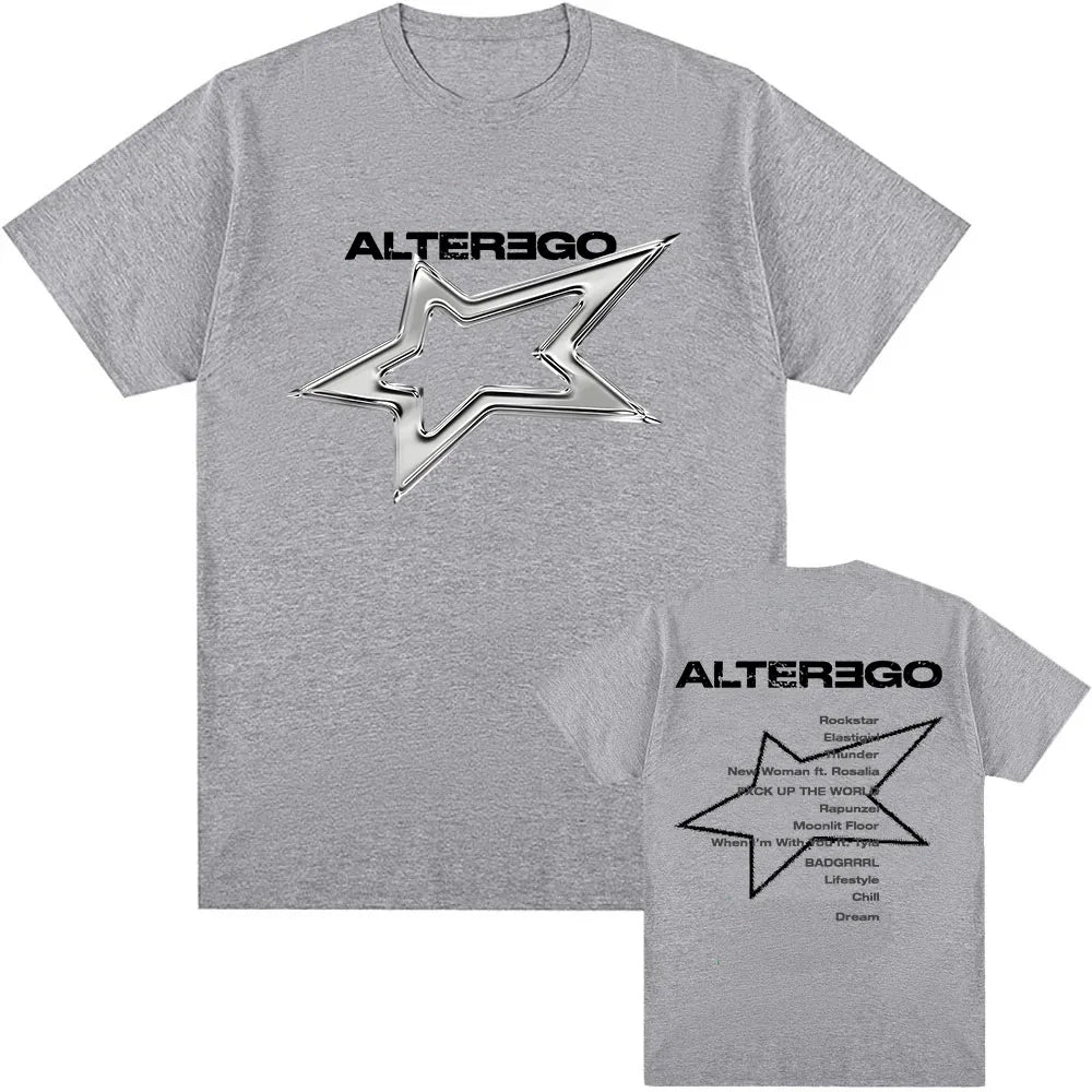 Koran Singer Album Alter Ego Graphic Tshirts LISA Fashion Hip Hop Streetwear Unisex Summer Cotton Tees Men Women Clothing Male
