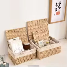 Handmade Woven Storage Basket Multi-purpose Snack Organizer Baskets