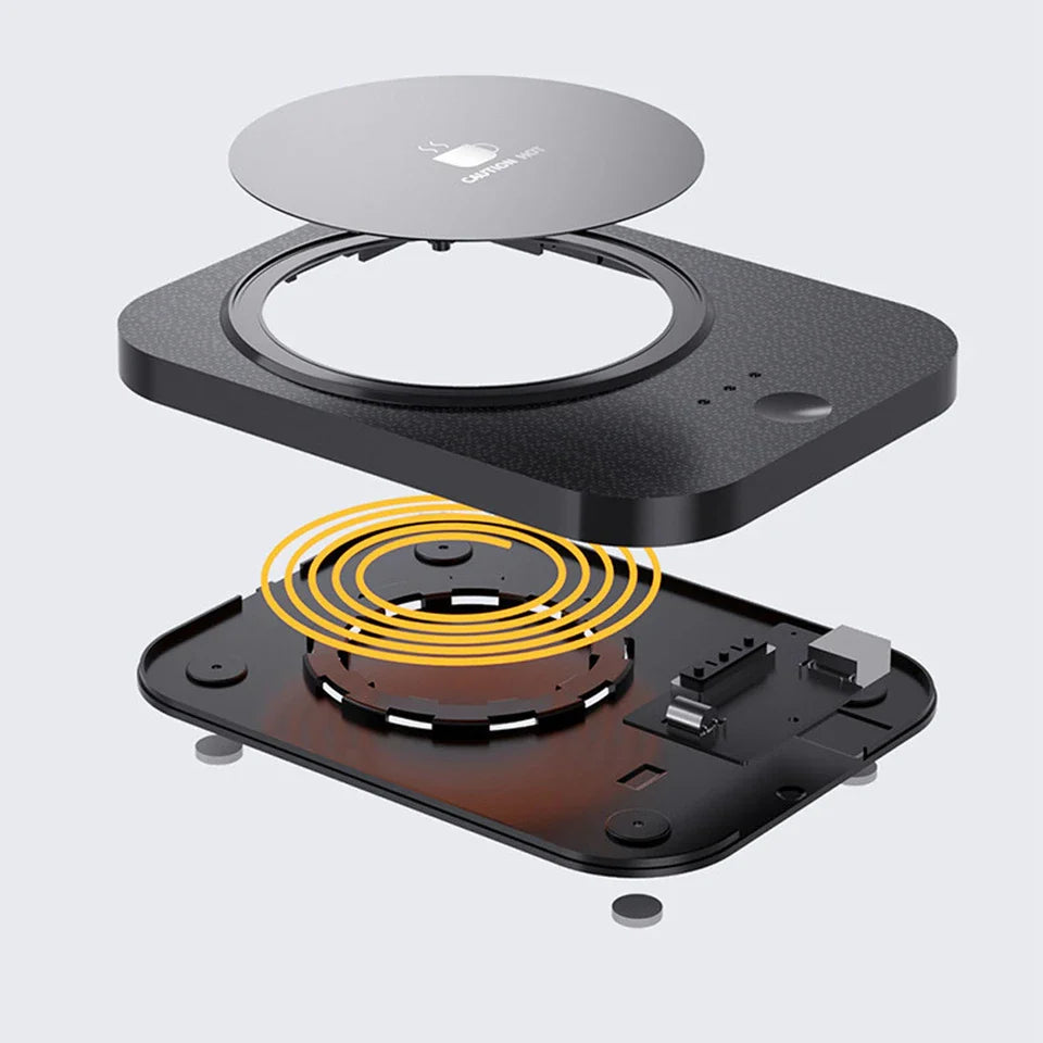 Coffee Mug Electric Warmer Intelligent 55℃ Constant Warm USB Power Supply Beverage Warmer with Ceramic Cup for Desk 5V