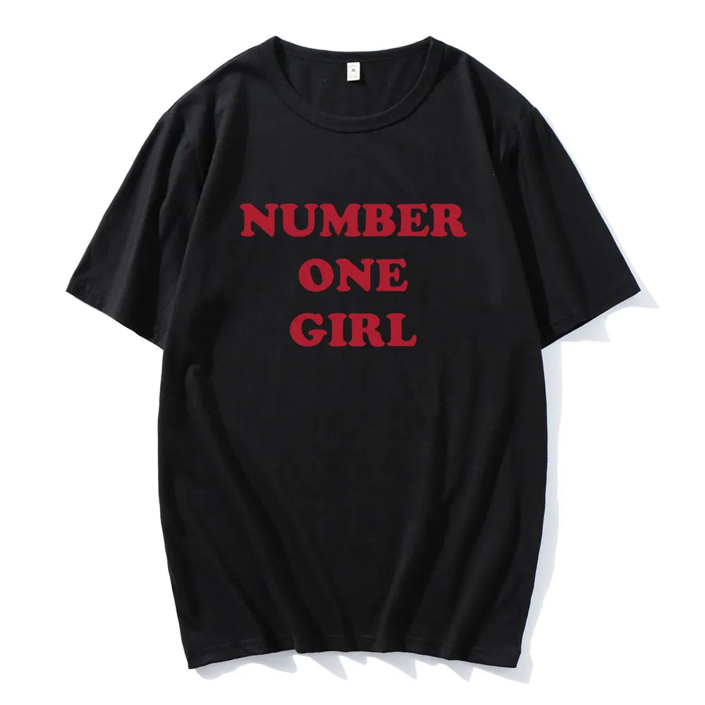 ROSÉ Rosie Number One Girl T-shirt APT 2025 New Fashion Tshirts Short Sleeve Cotton Summer Tee-shirt for Men/Women Loose Tees