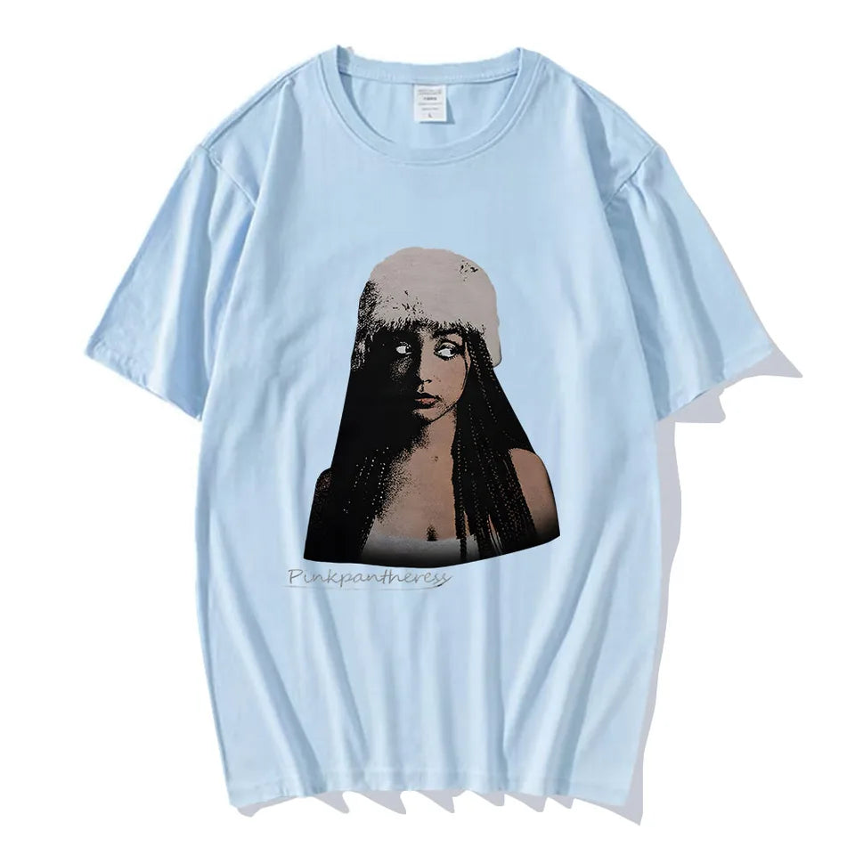 Singer PinkPantheress T-shirt Camisas De Hombre Hip Hop Cotton Comfortable Tee-shirt Short Sleeve Summer Women Tshirts Harajuku